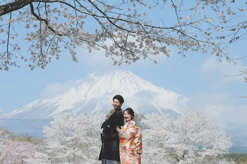 Fuji with Cherry Blossom photo wedding 6