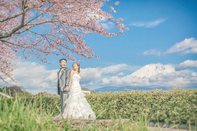 Fuji with Cherry Blossom photo wedding 7