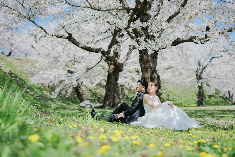 Goryokaku Park photo wedding 2