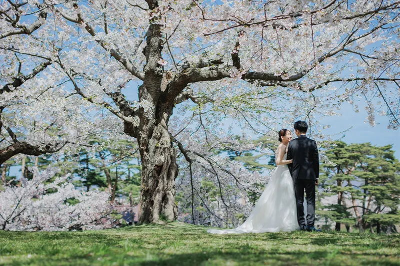 Goryokaku Park photo wedding 6