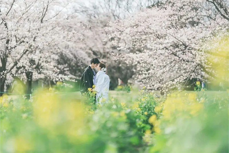 Showa Kinen Park photo wedding 1