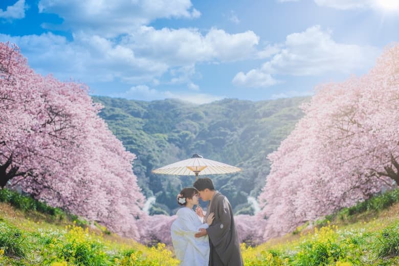 Izu Kawazu Sakura photo wedding 1