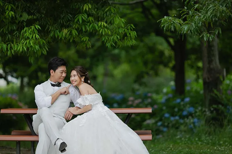 Tsurumiryokuchi Park photo wedding 5