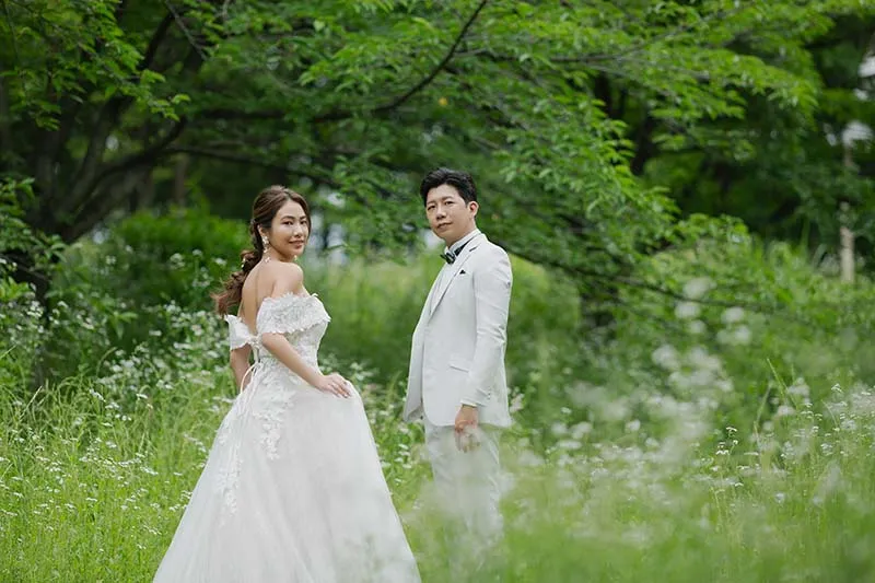 Tsurumiryokuchi Park photo wedding 6