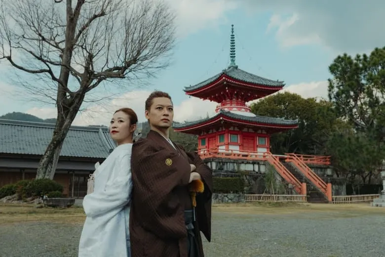 Daikaku-ji temple photo wedding 1