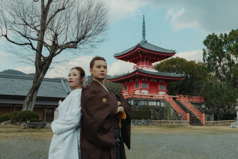 Daikaku-ji temple photo wedding 1