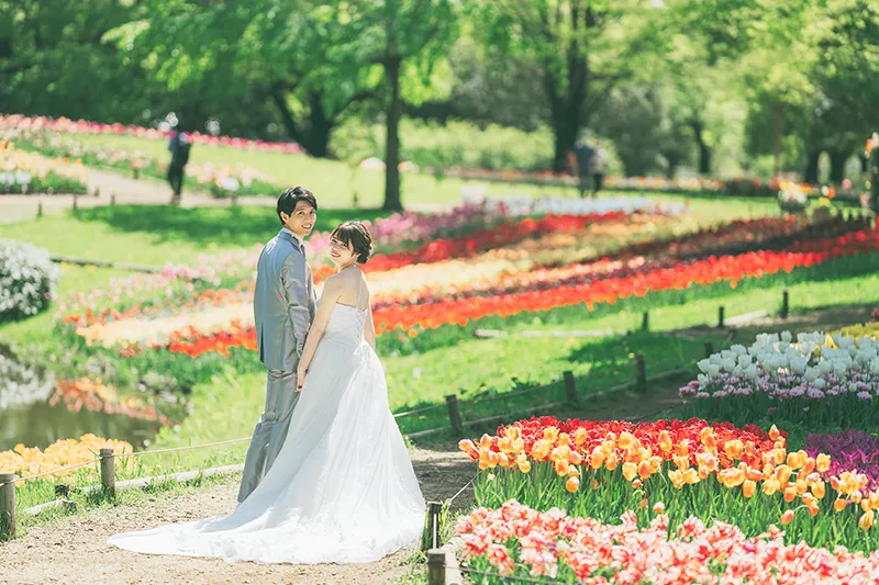 Showa Kinen Park photo wedding 1
