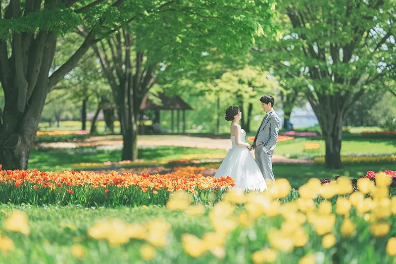 Showa Kinen Park photo wedding 2