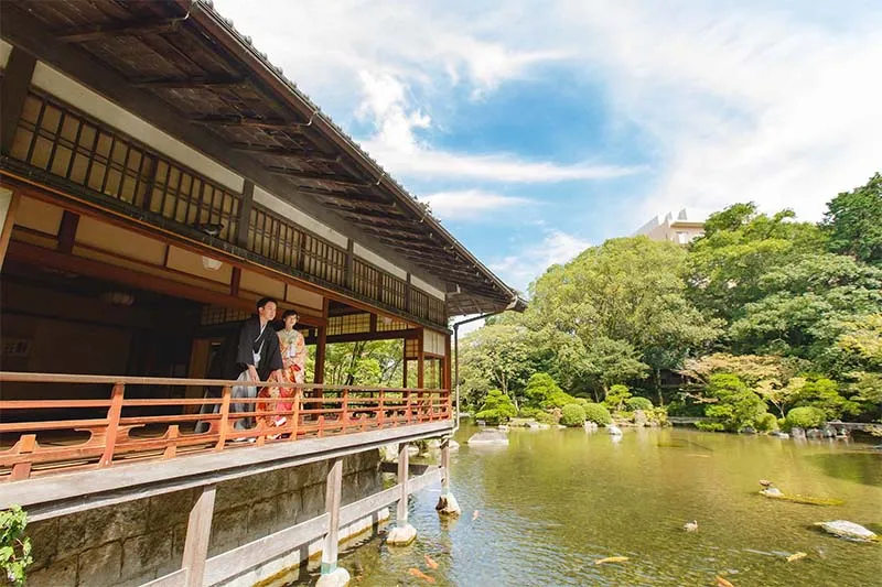 Yusentei Japanese Garden photo wedding 1